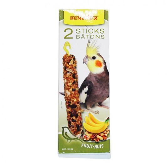Benelux Banan- & Nøttestenger Til Nymfeparakitter 2 X 55 G