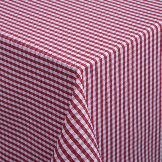 ERWIN M. Duk La Villa kantet; 130x170 cm (BxL); Rød; Rektangulær