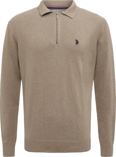 U.S. Polo Assn. Umsanka Polo Ls Knt   Beige   L