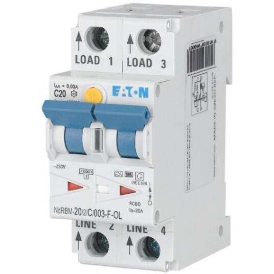 Eaton Jordfeilautomat xDigital NdRBM-20/2/C/003-F-OL Eaton - 1611927