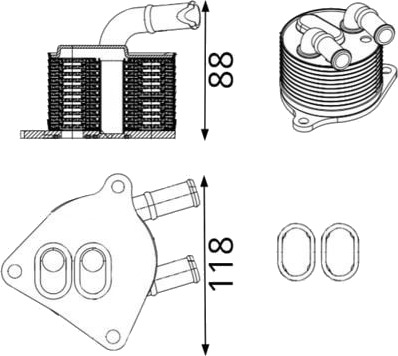 MAHLE CLC 422 000S Oljekjøler, automatikk