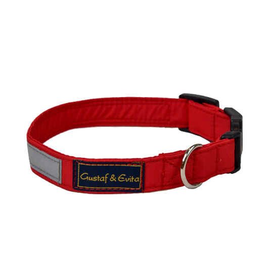 Hundhalsband Reflex - Snabbknäppning/Ställbart Red 25 cm