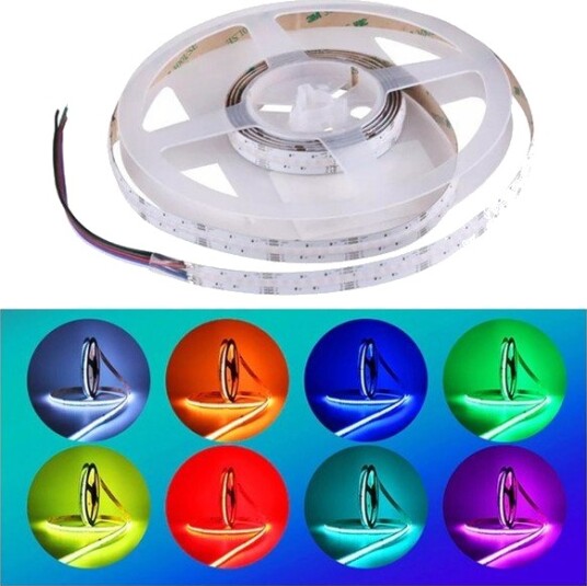 Ledlife 5m 24W/m RGB+WW COB LED strip 24V DC IP20 840 LED pr. meter COB LED