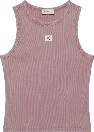 Calvin Klein Jeans Sl Woven Label Tank Washed DUSKY ORCHID L Calvin Klein Jeans Sl Woven Label Tank Washed DUSKY ORCHID L