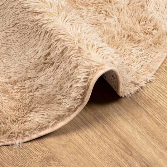 Flossteppe med lang luv NAVARRA beige 120x120 cm polyester 8721158558879