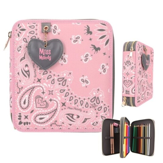 Miss Melody - Double Pencil Case BANDANA 0412766 Miss Melody - Double Pencil Case BANDANA 0412766