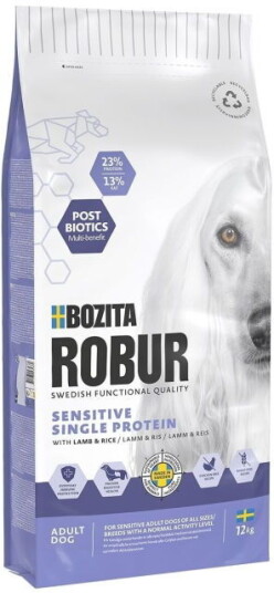 Bozita Robur Sensitive Single Protein Lam 12 kg Hundefôr
