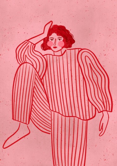 Plakat Abstrakt Stripet Figur