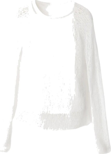 Mango Openwork Knitted Jersey Top With Layered Effect LIGHT BEIGE L Mango Openwork Knitted Jersey Top With Layered Effect LIGHT BEIGE L