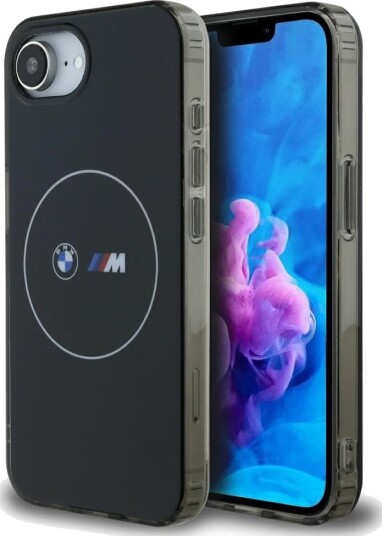BMW IML MagSafe Etui til iPhone 16e med Hvit Metallsirkel - Svart