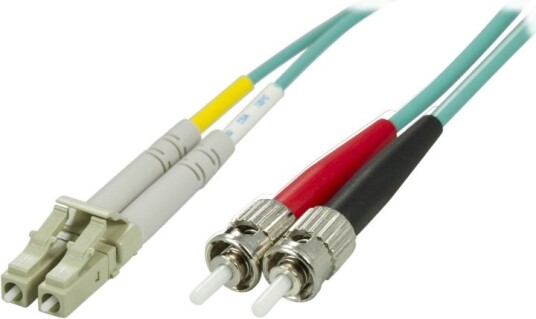 DELTACO OM3 fiberkabel LC ST dupleks multimode 50/125 0,5 m LCST 60 DELTACO OM3 fiberkabel LC ST dupleks multimode 50/125 0,5 m LCST 60