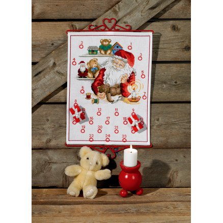 Permin Broderisett Julekalender Julenissens verksted