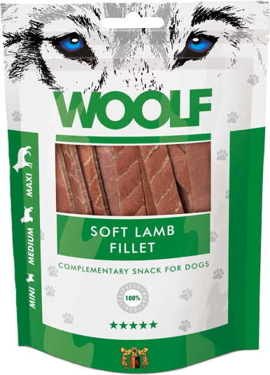 Woolf Soft Lamb Fillet 100g Hundesnacks for Belønning Woolf Soft Lamb Fillet 100g Hundesnacks for Belønning