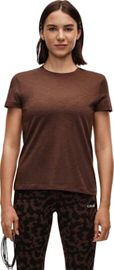 Casall Soft Texture Tee Dame Dark Brown 38