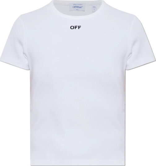 Off White Dame Topper Hvit L,