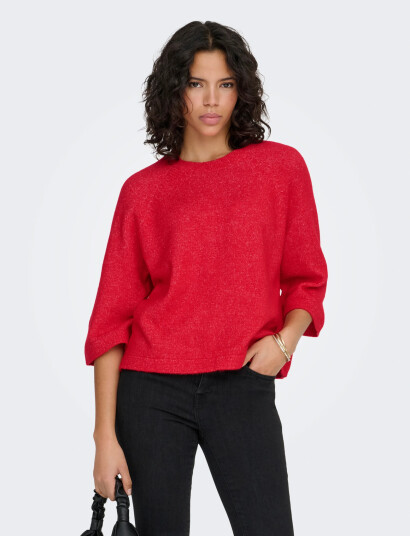 ONLY Onlsimoni 3/4 Pullover Knt Noos Red L ONLY Onlsimoni 3/4 Pullover Knt Noos Red L
