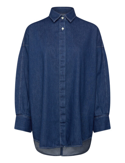Closed Open Back Blouse Shirts & Blouses Blue S Closed Open Back Blouse Shirts & Blouses Blue S
