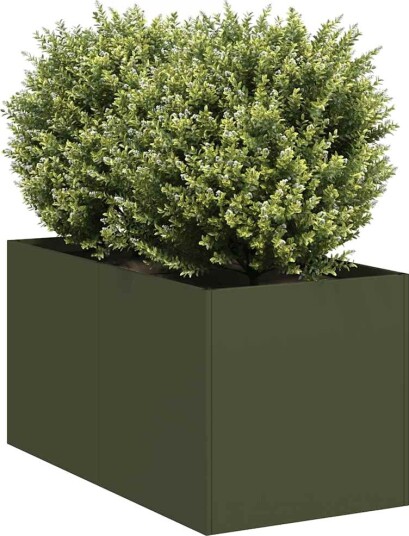 vidaXL Plantekasse olivengrønn 40x80x40 cm kaldvalset stål