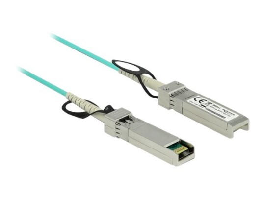 Delock - Nettverkskabel - Sfp+ (Hann) Til Sfp+ (Hann) - 5 M - 3 Mm - Fiberoptisk - Sff-8431/Sff-8432 - Active Optical Cable (Aoc) - Akvamarin
