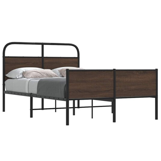  Sengeramme uten madrass brun eik 140x190 cm konstruert tre 8721158565945