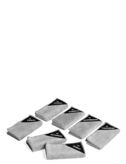 Klud Klud Ugedagsklude Karklude - Grey - 30X30CM