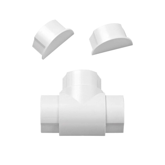 D line Adaptersett 50x25mm Hvit