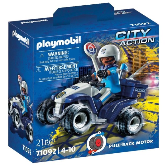 Playmobil City Action Politi Speed Quad Lekesett for Barn 4-10 År