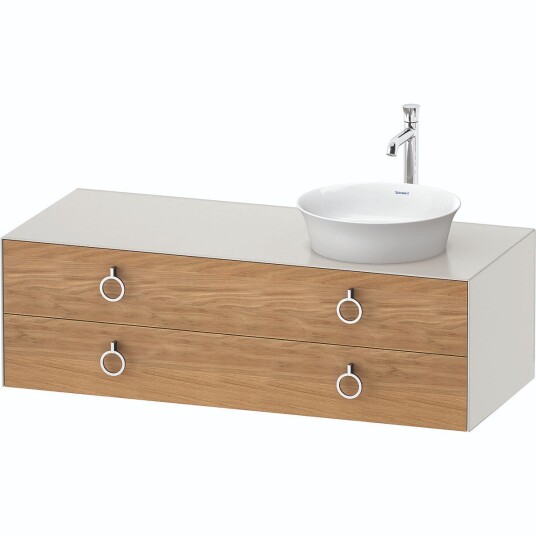 Duravit White Tulip Servantskap 2 skuf. 130x55x40,8 cm Eik/Nordisk Hvit Matt