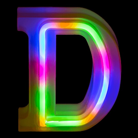 Out of the Blue LED Bokstav Neon - Bokstav D