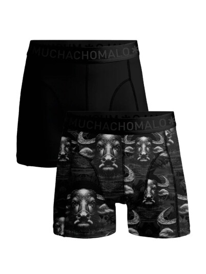Muchachomalo 1010 Waterbuffalo 01 2pk Boxer Pr/sol Cm Black/grey Medium
