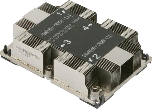 Supermicro 1U Passive CPU Heatsink LGA 3647 up to 165W TDP SNK-P0067PSMB Supermicro 1U Passive CPU Heatsink LGA 3647 up to 165W TDP SNK-P0067PSMB