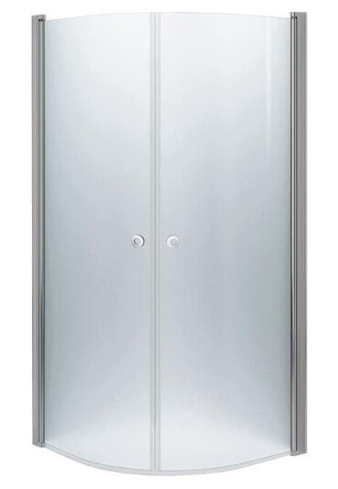 INR Iconic Nordic Rooms Dusjhjørne Linc Niagara Original, Frostet/stripe Glass Matt Aluminium / 100x100cm Frostet