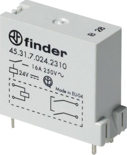 Finder 45.31.7.024.0310 Printrelé 24 V/Dc 16 A 1X Sluttkontakt