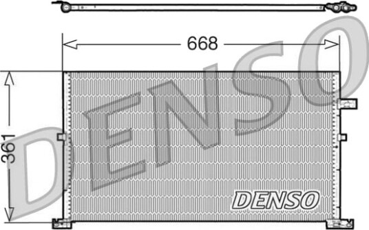 Kondensator, klimaanlegg DENSO DCN10013