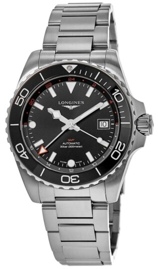 Longines Herreklokke L3.890.4.56.6 Hydroconquest Sort/Stål Ø43 mm