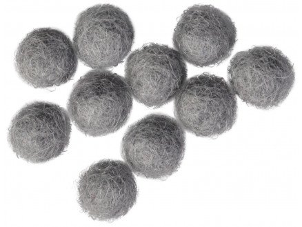 Creafelting Filtkuler 10mm Grå GY1 10 stk