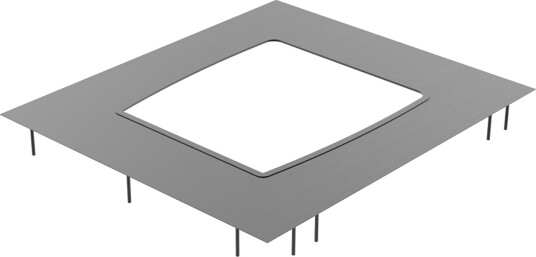 Witt Pizza Trolley Master toppplate for 13in Piccolo Pizza Station rustfritt stål