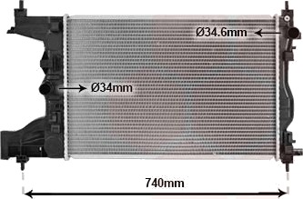 VAN WEZEL 08012704 Radiator motorkjøling