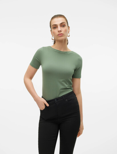 Vero Moda Vmpanda Modal S/S Top Noos - Green - M