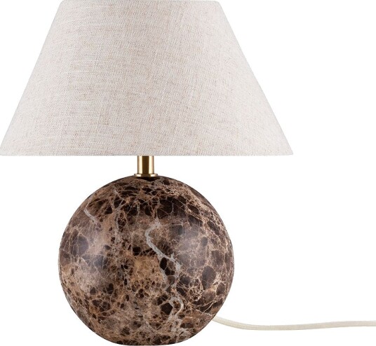 Globen Lighting Bordlampe Castello 24 Mørkegrønn marmor/beige Brun Bordlamper
