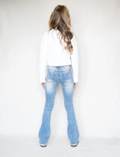 Indian Blue Jeans Flared Fit Medium Denim Blue 110