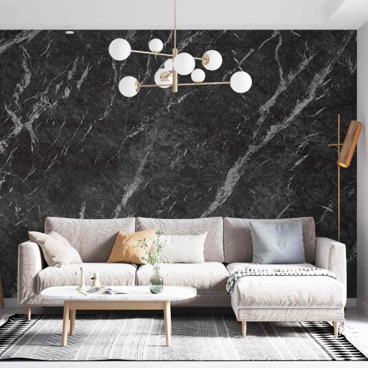 Tapet Svart Marmor Design Tapet Svart Marmor Design
