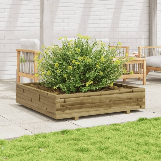 Plantekasse 110x110x26,5 cm impregnert furu