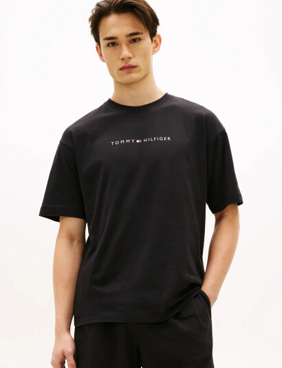 Tommy Hilfiger Ss Logo Tee Black S Tommy Hilfiger Ss Logo Tee Black S