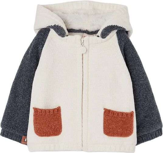 Boboli Knitwear Hooded Jacket For Baby Cream 62 Boboli Knitwear Hooded Jacket For Baby Cream 62