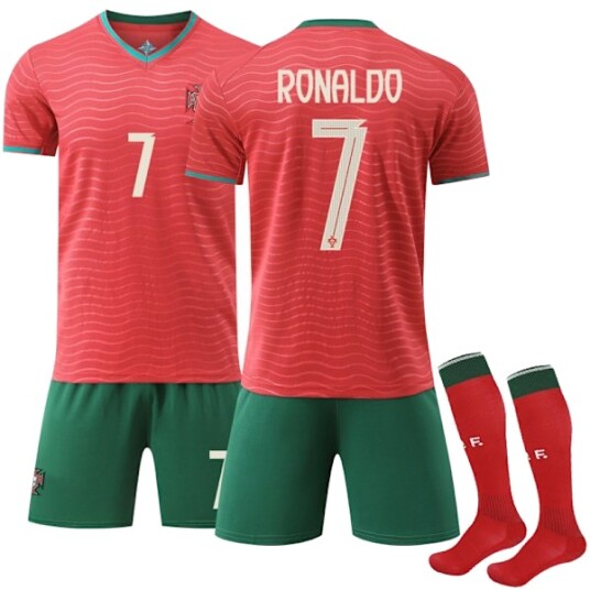 2026 VM Portugal Hjemme Barn Voksen Fotballdrakt Nr. 7 Ronaldo