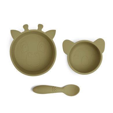nuuroo Servisesett Eddy Giraffe sett med 3 stk. Olive Green nuuroo Servisesett Eddy Giraffe sett med 3 stk. Olive Green