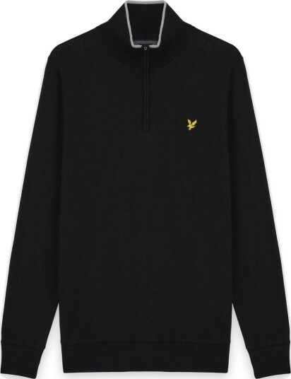 Lyle & Scott Golf Windjammer Quarter Zip Jumper Golfgenser herre Jet Black Large