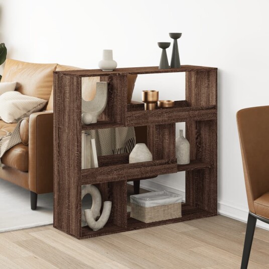 Bokhylle brun eik 100x33x94,5 cm konstruert tre