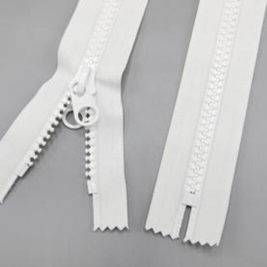 Glidelås YKK 150 cm lukket hvit